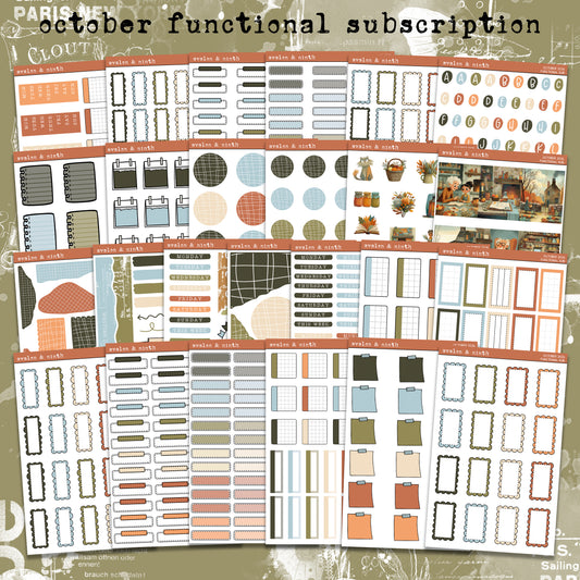 Monthly Functional Sticker Subscription