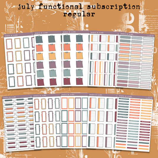 Monthly Functional Sticker Subscription