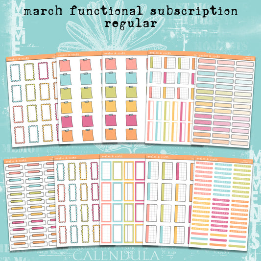 Monthly Functional Sticker Subscription