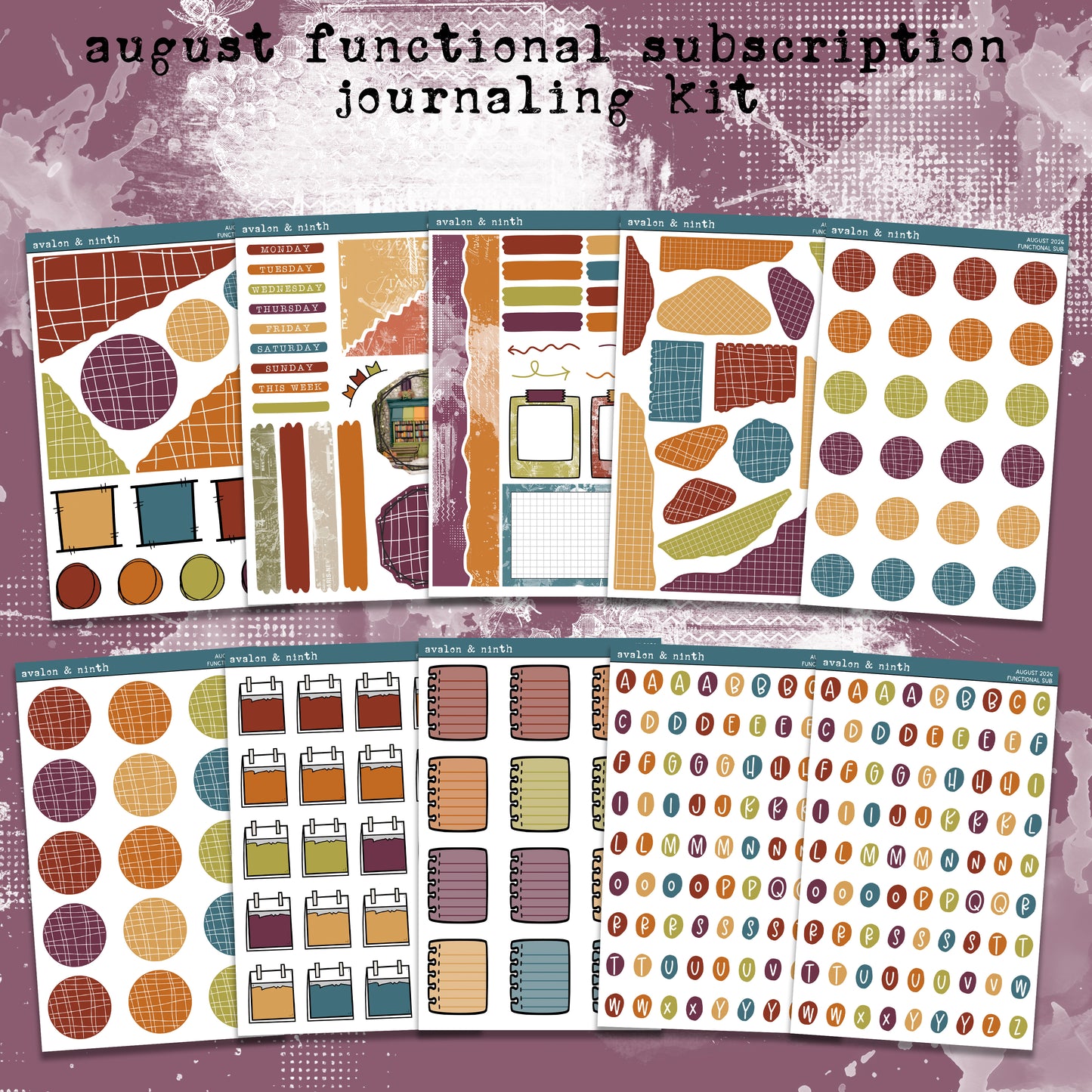 Monthly Functional Sticker Subscription