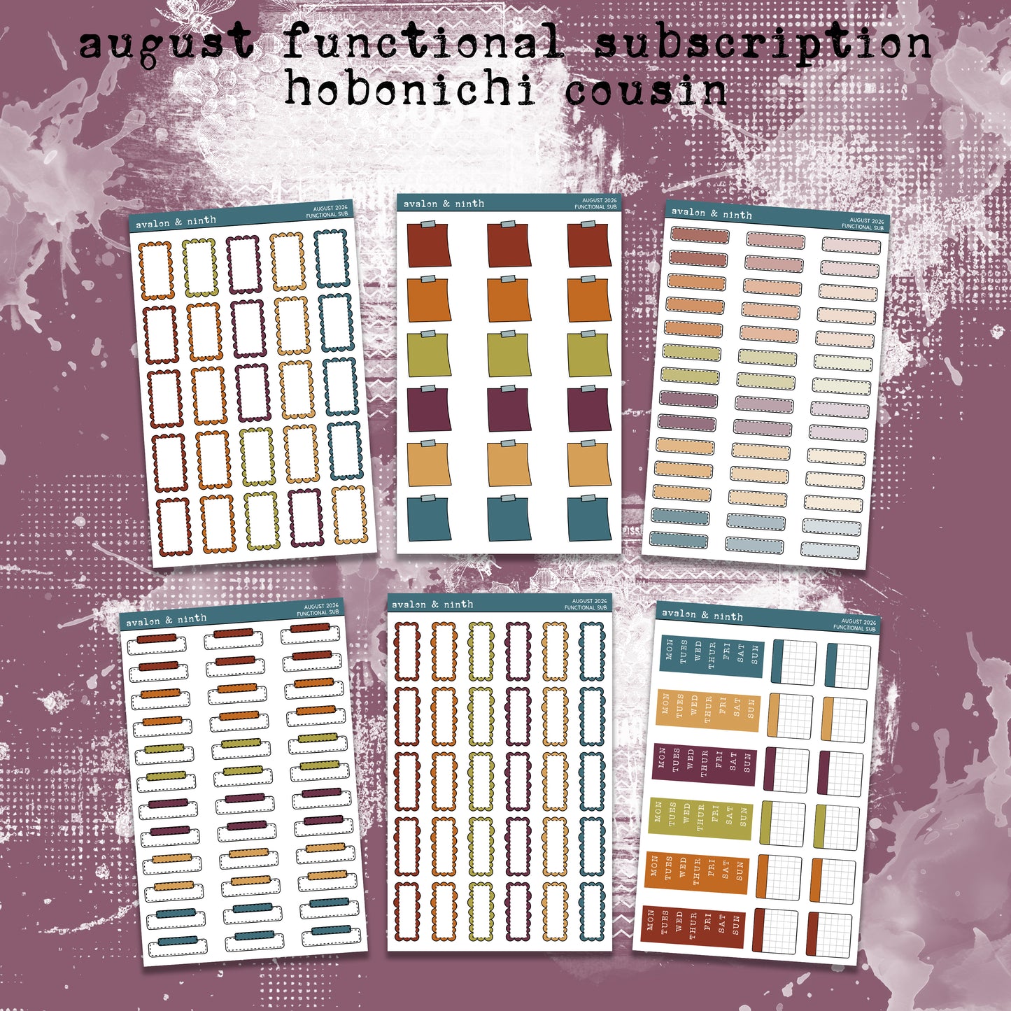 Monthly Functional Sticker Subscription