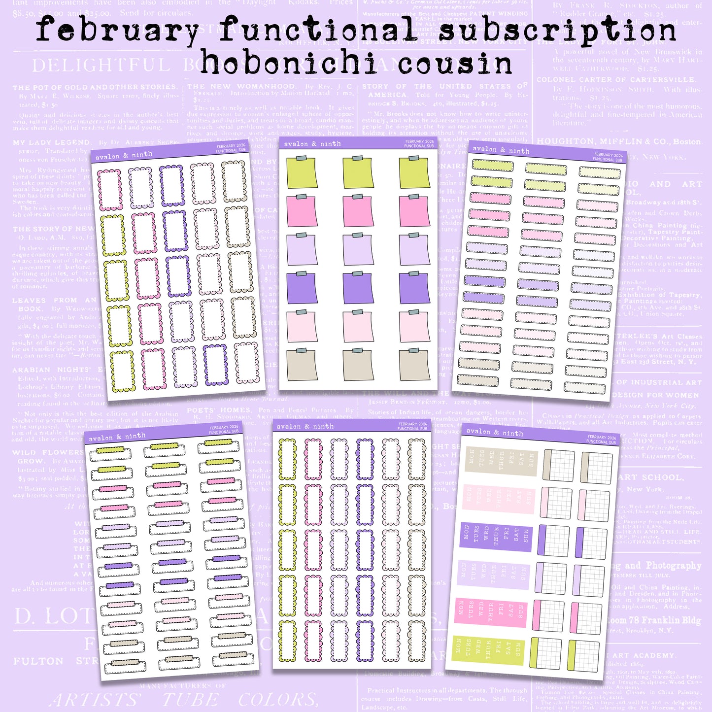 Monthly Functional Sticker Subscription