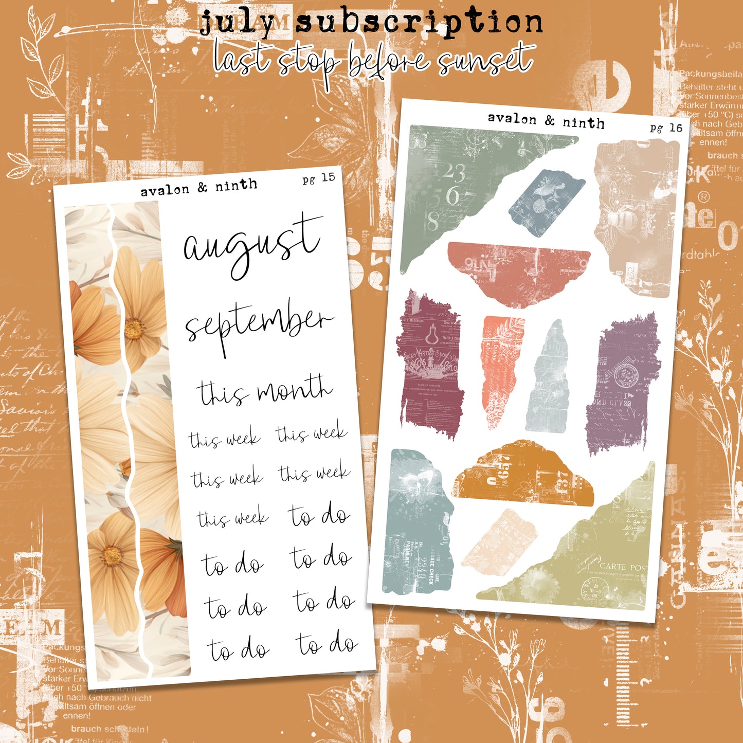 Monthly Journaling Deco Kit