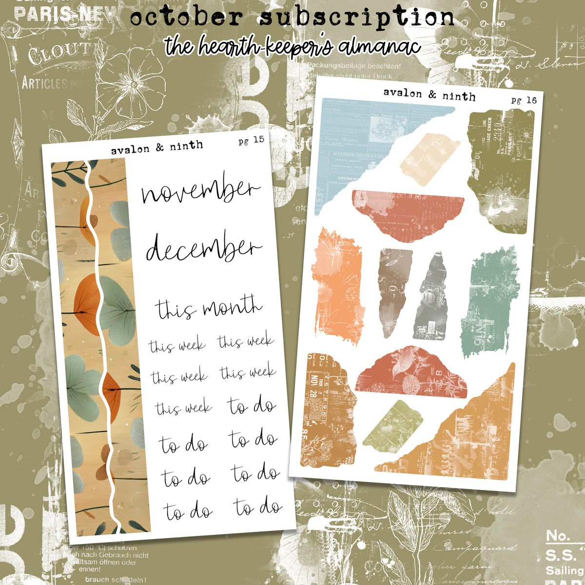 Monthly Journaling Deco Kit