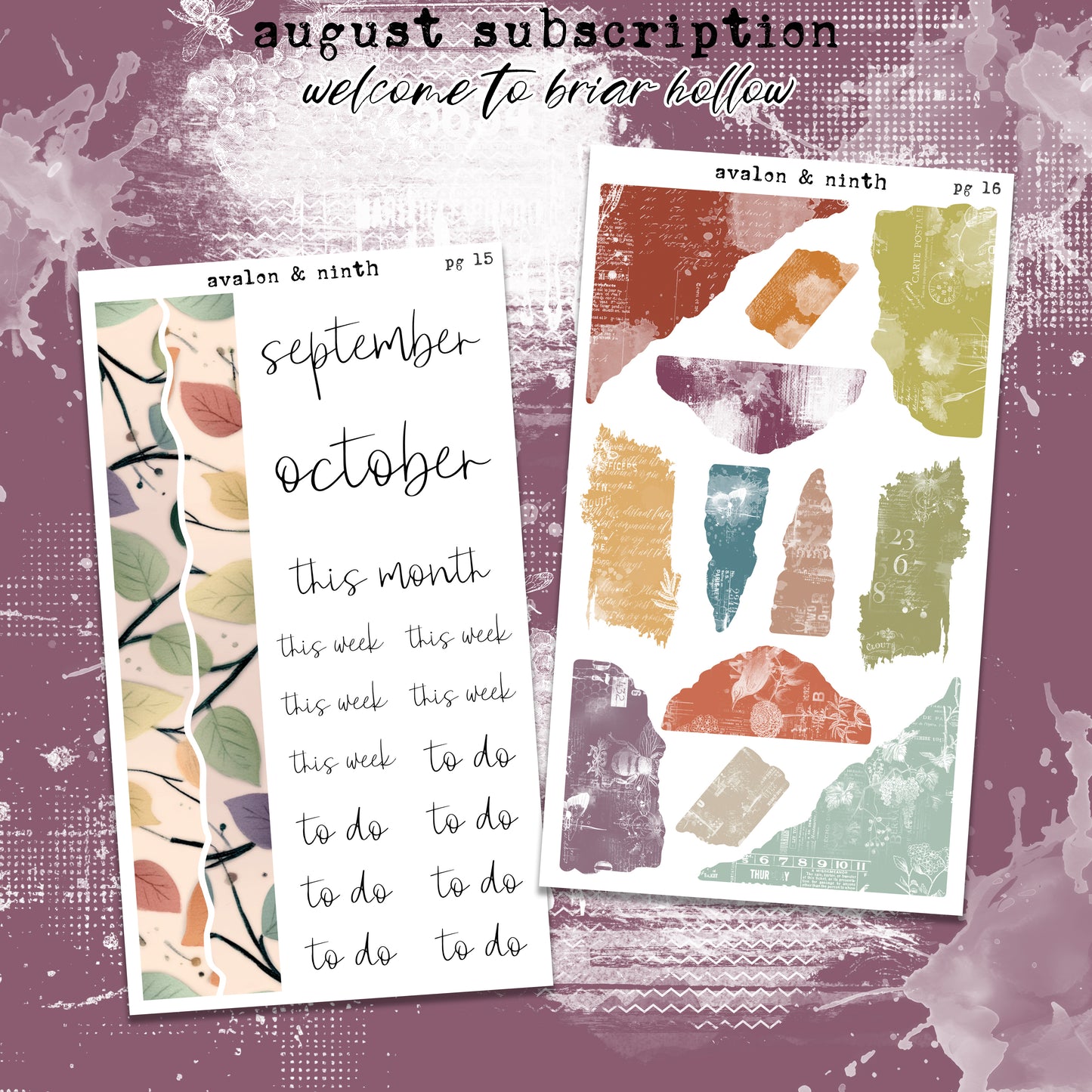 Monthly Journaling Deco Kit