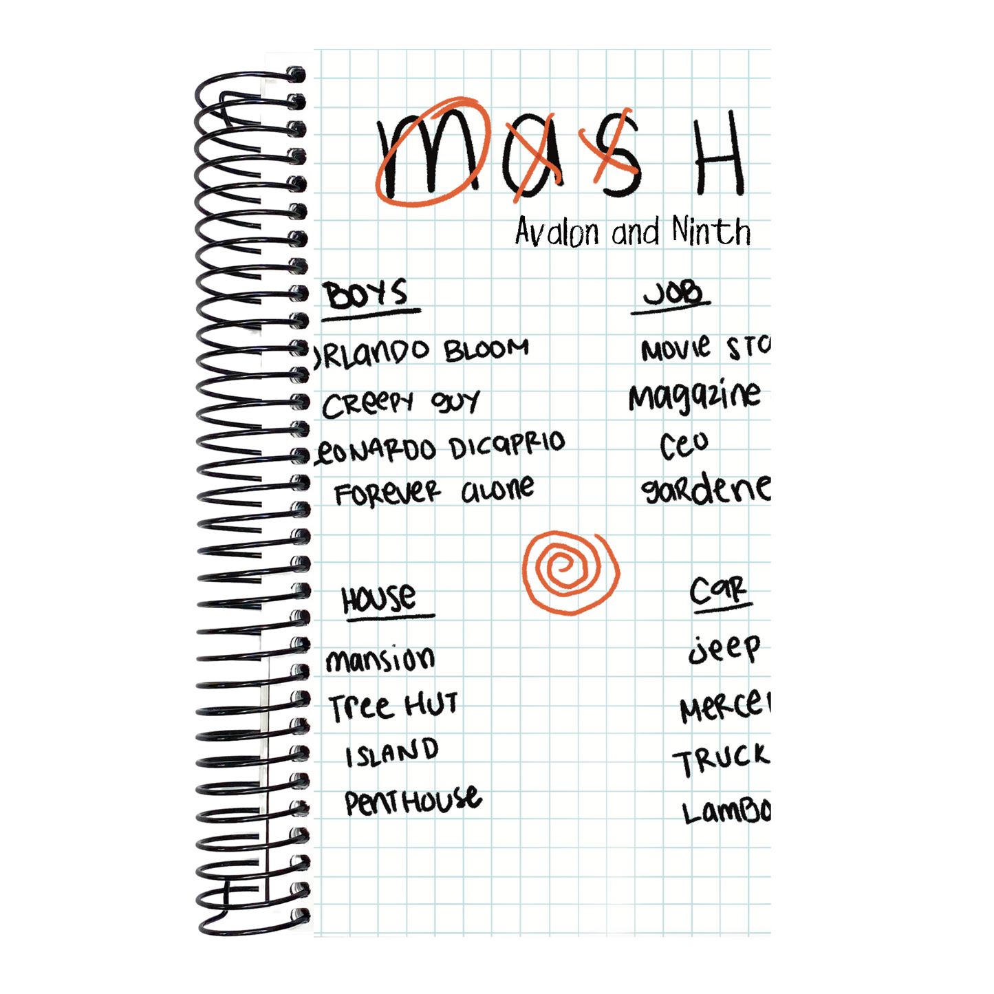 MASH - Weeks Planner