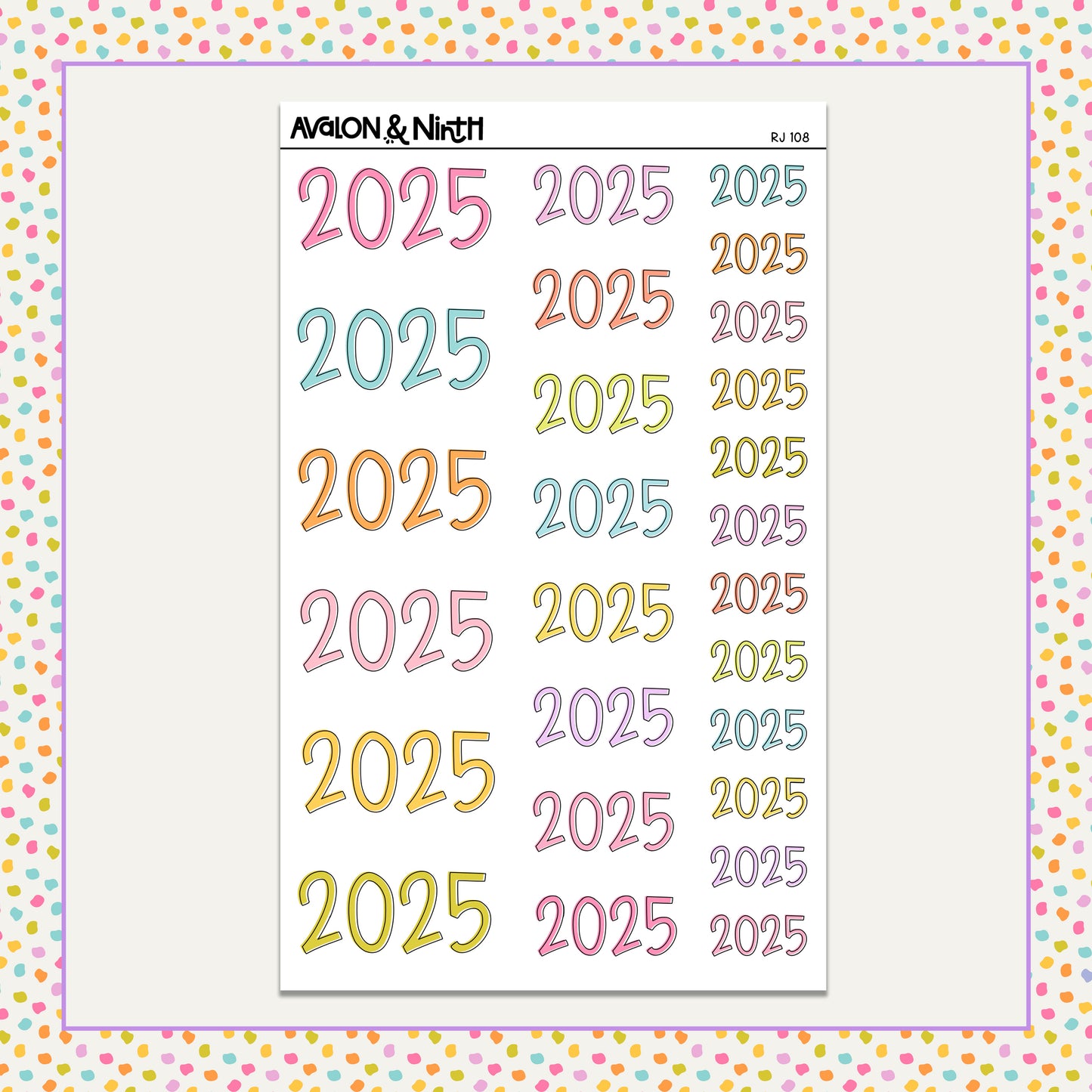 2025 Script - 3 sizes - Reading Journal  // RJ108