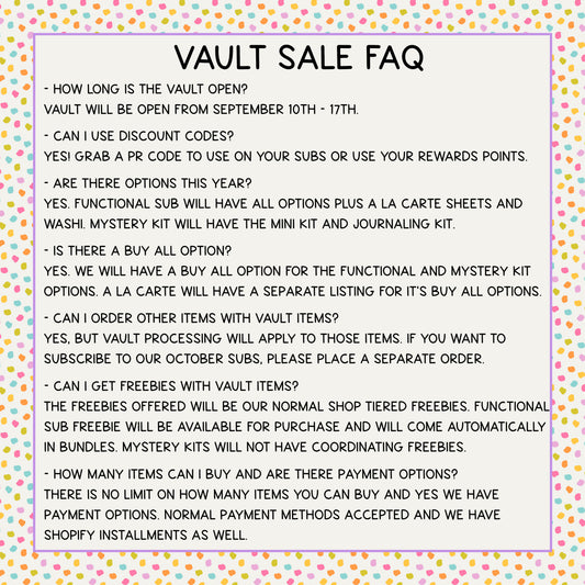 Monthly Functional Sticker Subscription Vault