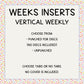 Weeks Planner Inserts // Vertical Weekly // Choose Tabs or No Tabs