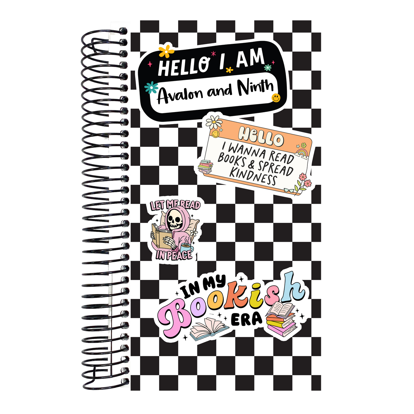 Bookish Checkerboard - Weeks Daily Planner