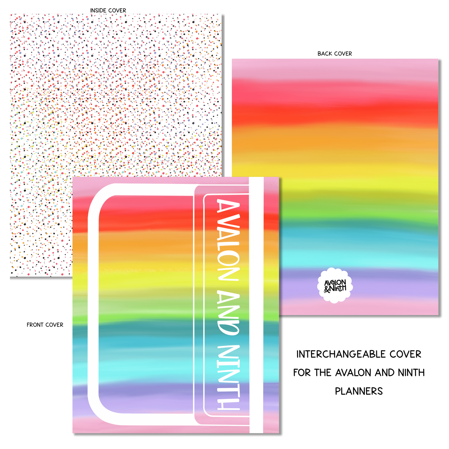 Rainbow Personalized  - A La Carte Cover - 7x9, B6, Weeks