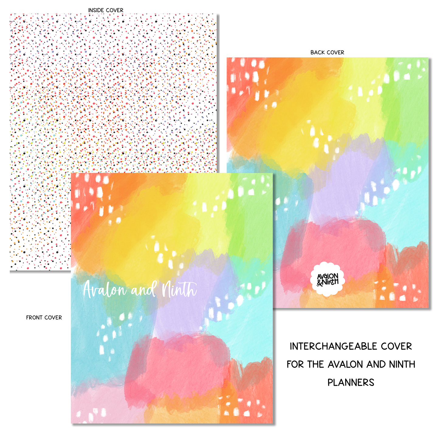 Water Color Spots - Personalized  - A La Carte Cover - 7x9, B6, Weeks