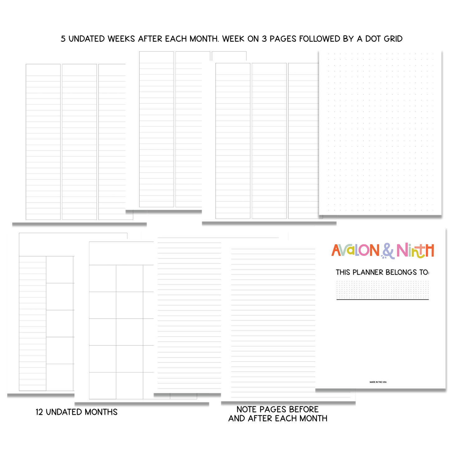Bright Floral - B6 Planner