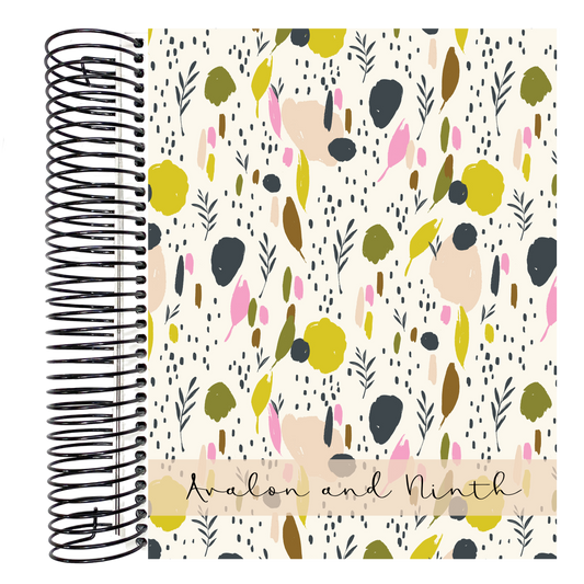 Light Abstract Brush Strokes - 7x9 Planner