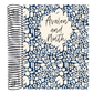 Navy Blue Abstract - 7x9 Planner