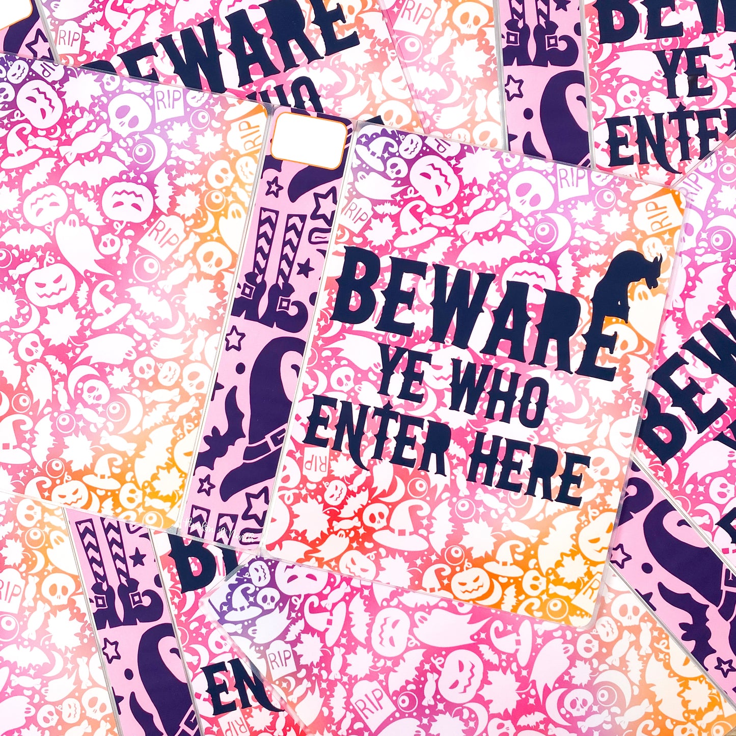 Beware Ye Who Enter Here // Top Loading Sticker Album // Sampler, 4x6, 6x8