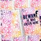 Beware Ye Who Enter Here // 4x6 Reusable Sticker Book